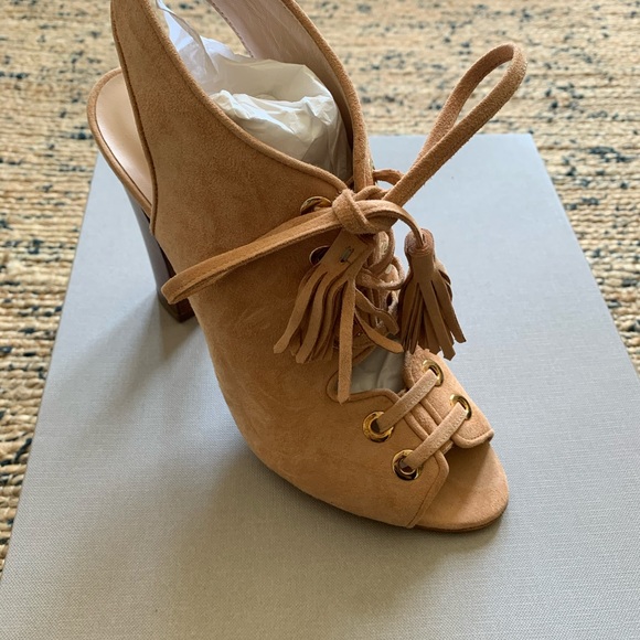 Club Monaco Suede Heeled Sandals - Picture 5 of 8